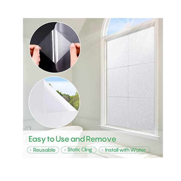 Coavas Static Cling Window Privacy Film Frosted Glass Film