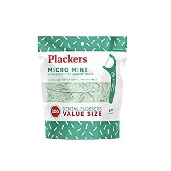 Plackers Micro Mint Dental Flossers (300 Count)