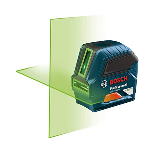 Láser de líneas cruzadas autonivelante de haz verde de 75 pies de Bosch con tecnología VisiMax