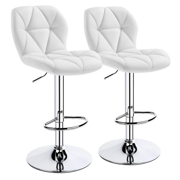 2 taburetes de bar modernos ajustables de piel sintética Alden Design (2 colores)
