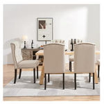 2 Pcs Upholstered Tufted Dining Chairs