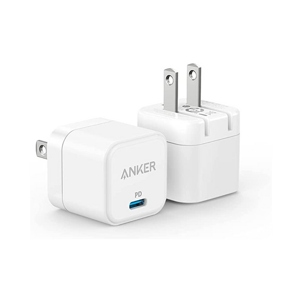 Paquete de 2 cargadores rápidos Anker PowerPort III de 20 W con enchufe plegable