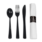 100 Pre-Rolled Disposable Extra Heavy Duty Plastic Cutlery Kit