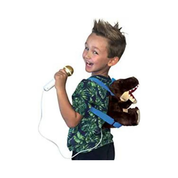 Singing Machine Sing Along Crew Speaker & Microphone Plush Toy Backpack with Songs