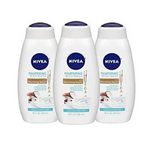 3 Bottles of NIVEA Coconut and Almond Milk Body Wash with Nourishing Serum