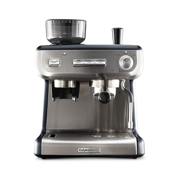Máquina de café expreso Calphalon con molinillo de café, tamper
