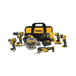 DEWALT 20V MAX Set Of 6 Power Tool Combo Kit With 2 Batteries And Chargers