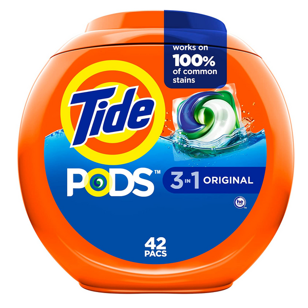 84 paquetes de jabón líquido para detergente para ropa Tide PODS