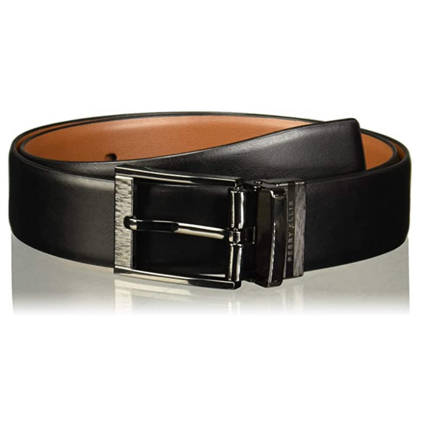 Perry Ellis Men's Leather Reversible Belt