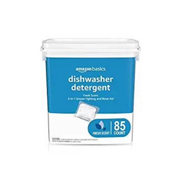 Paquetes de detergente para lavavajillas Amazon Basics, aroma fresco, 85 unidades