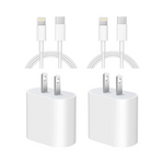 2-Pack of MFi Certified Fast Chargers with 6-ft Cables
