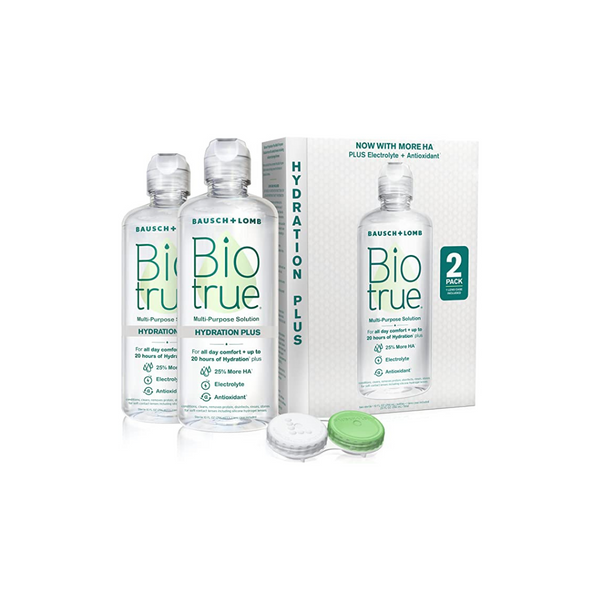 2 Bottles Of Biotrue Hydration Plus Contact Lens Solution