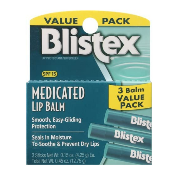 Pack Of 3 Blistex Medicated Lip Balm