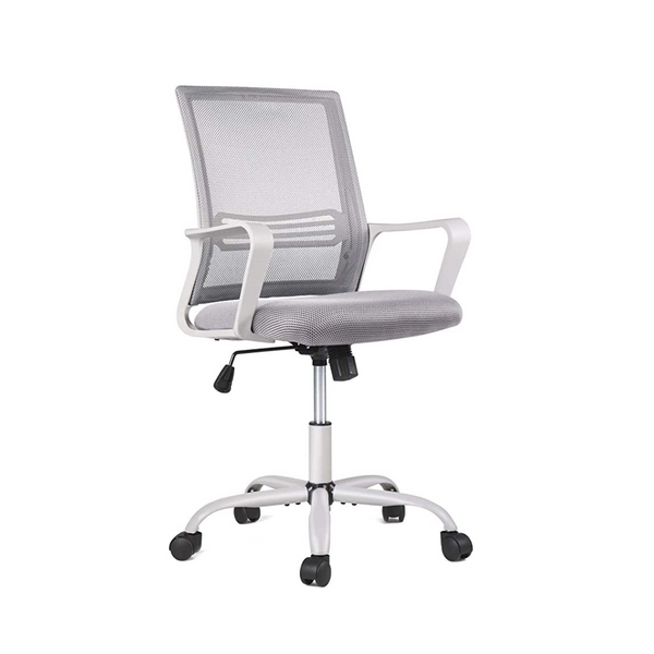 Silla ajustable para oficina en casa con respaldo medio y malla transpirable