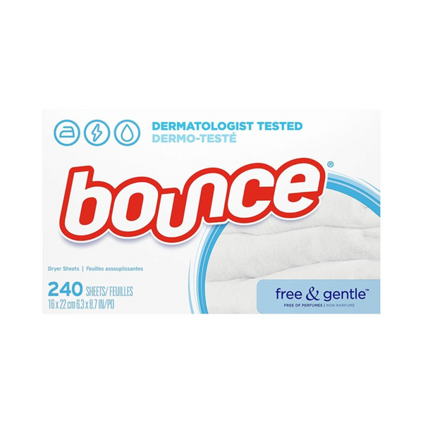 240 Bounce Free & Gentle Fabric Softener Dryer Sheets