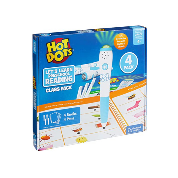 Educational Insights Hot Dots Let’s Learn Pre-K Reading Classroom Bundle 4 Pack