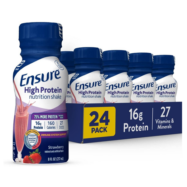 24 Bottles Of Ensure High Protein Nutritional Shakes (OUD)