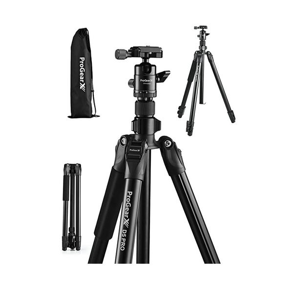 ProGearX Camera Tripod, Professional 73″ Tripod for Camera