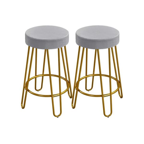 2-Pack 26.5-Inch Upholstered Velvet Bar Stools for Kitchen (3 Colors)