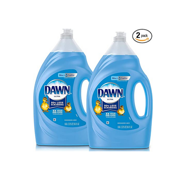 Paquete de 2 recambios de líquido para lavavajillas Dawn Ultra de 56 onzas (original)