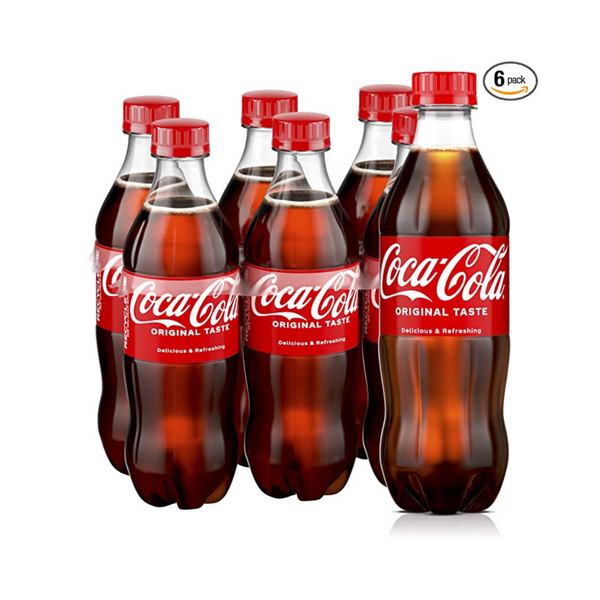 6 botellas de Coca-Cola original de 16,9 oz