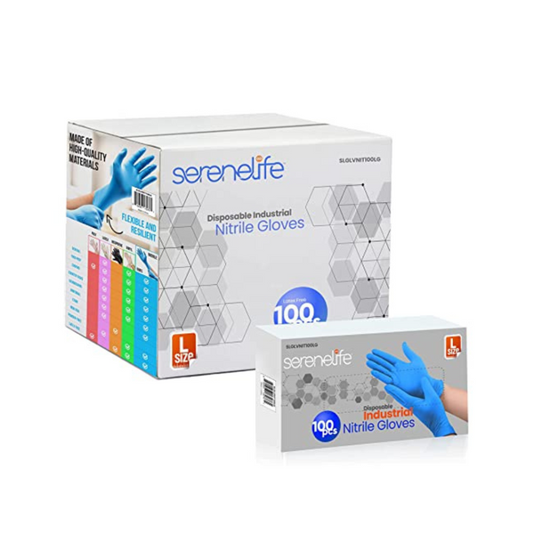 Guantes desechables de nitrilo SereneLife 1000