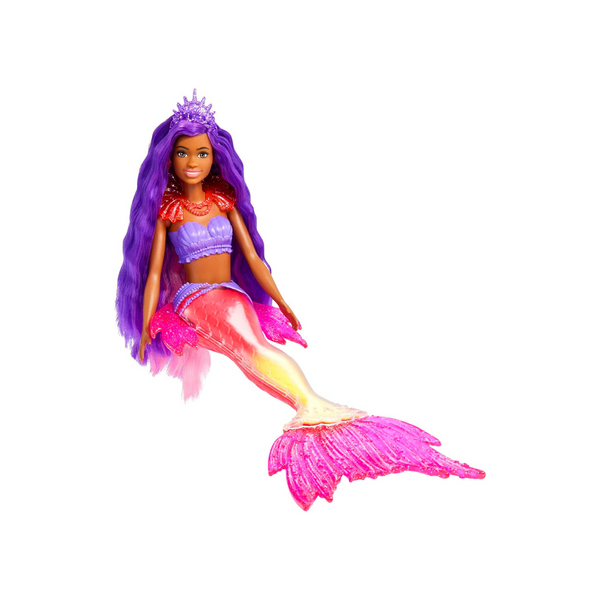 Muñeca Barbie Brooklyn Sirena de 12,75" con mascota Phoenix y accesorios