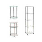 Convenience Concepts Designs2Go Classic Glass End Table Or Tier Tower On Sale