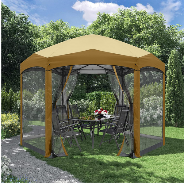 Gazebo emergente con mosquitero de 6 caras de 12 x 10 pies