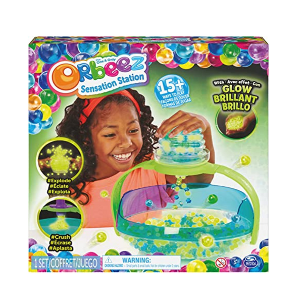 Orbeez Water Beads, Sensation Station, con 2000 brillan en la oscuridad, con 6 herramientas y almacenamiento