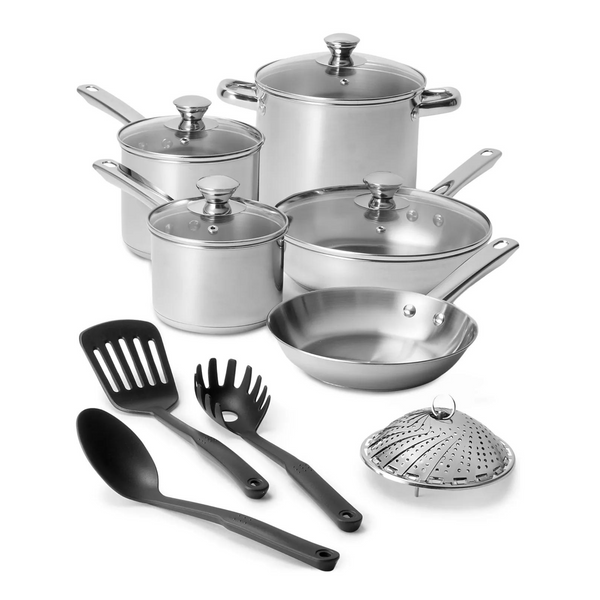 Acero inoxidable, 13 piezas. Juego de utensilios de cocina