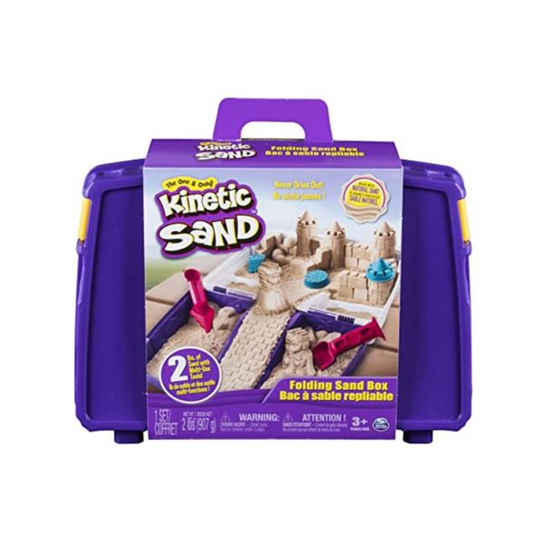 Kinetic Sand, Folding Sand Box with 2lbs of All-Natural