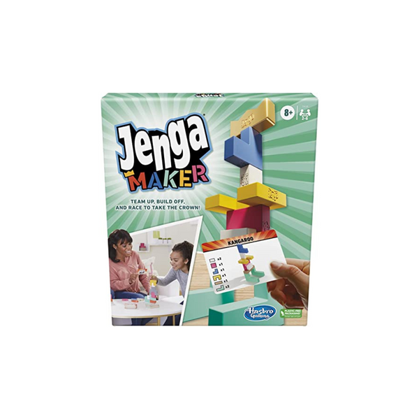 Jenga Maker, bloques de madera, juego de torre apilable, 2-6 jugadores, jugar en equipos
