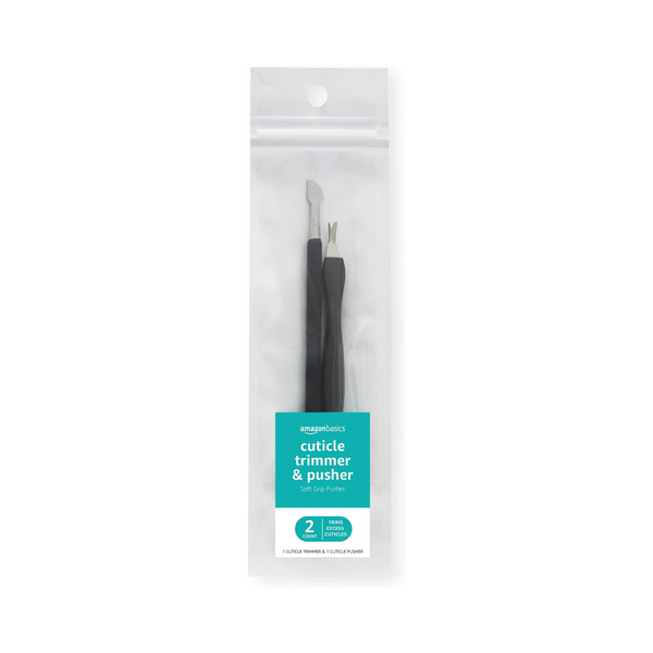 Cortacutículas y empujador de cutículas Amazon Basics, 2 unidades
