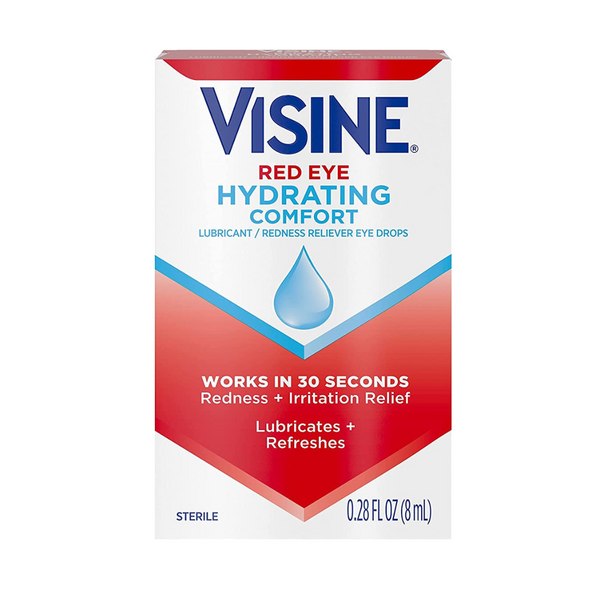 Visine Red Eye Hydrating Comfort Redness Relief Lubricating Eye Drops