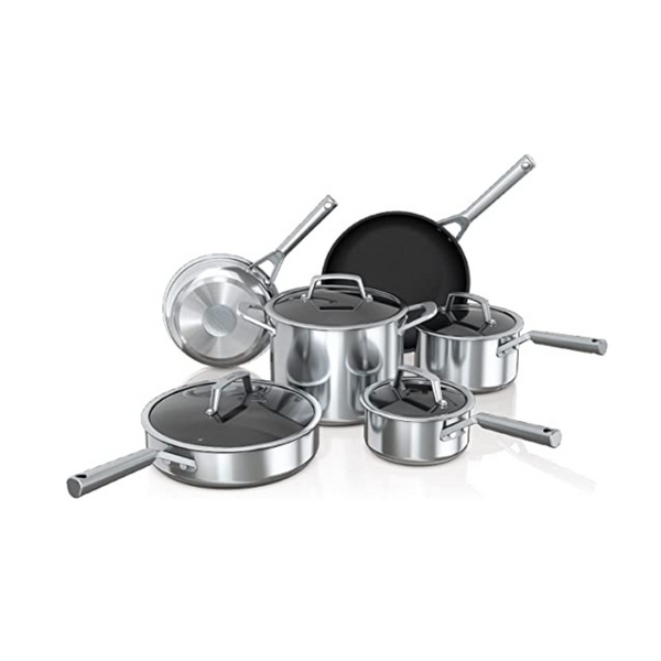Ninja Foodi NeverStick Stainless 10-Piece Cookware Set