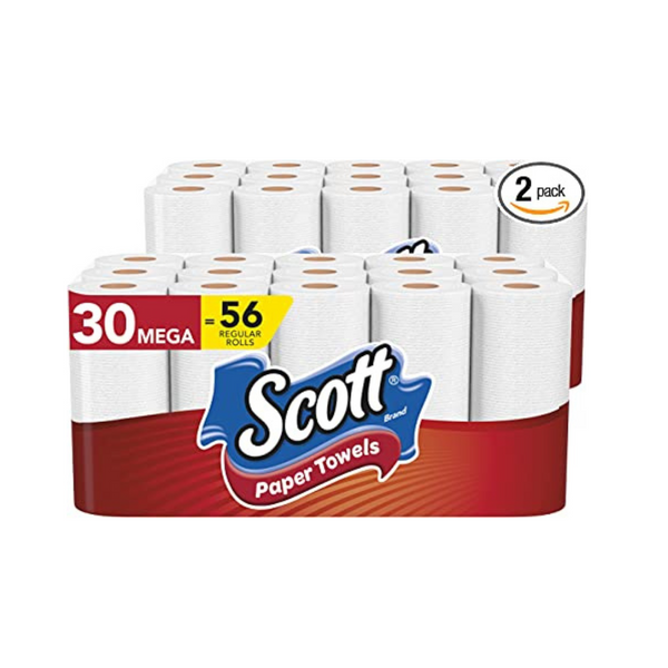 Toallas de papel Scott, Choose-A-Sheet (30 megarollos = 56 rollos regulares)