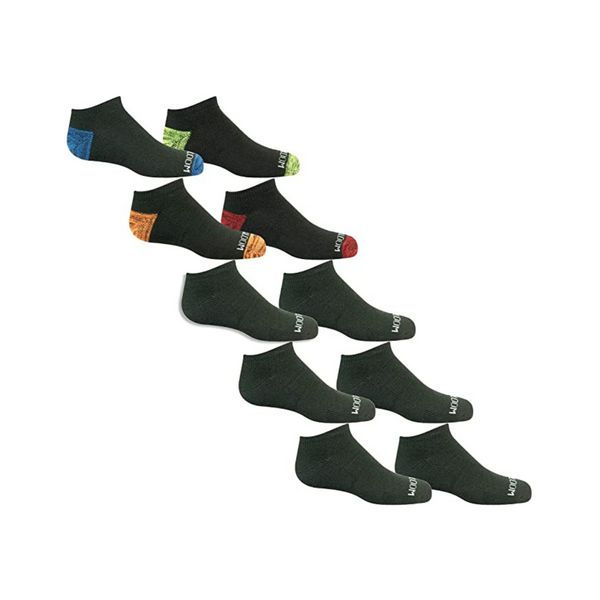 Fruit of the Loom Boys’ Little Half Cushion No Show Socks (10 Pack)