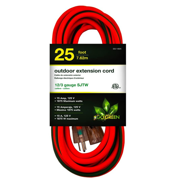 GoGreen Power 25’ Outdoor Extension Cord