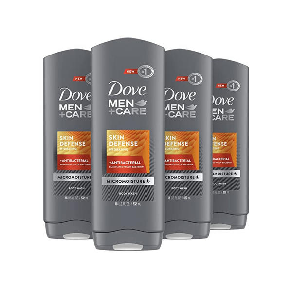 Pack Of 4 Dove Men+Care Skin Defense Body Wash