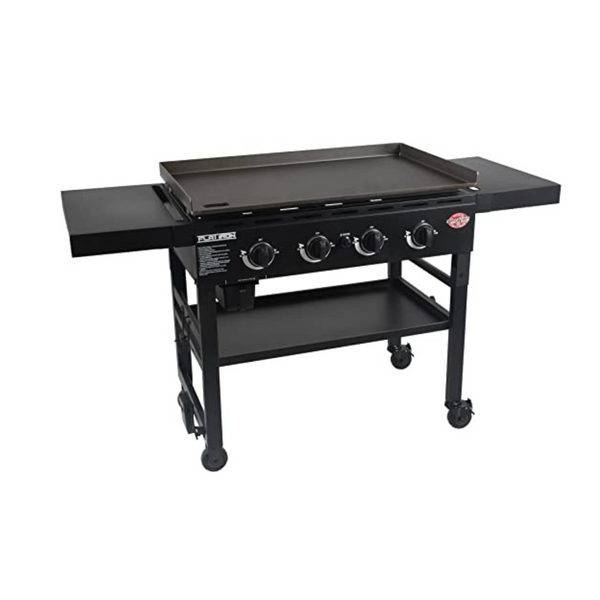 Char-Griller Flat Iron Four Burner Gas Griddle Grill, Extra Large