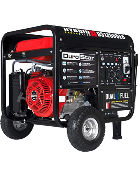 DuroStar 12000-Watt Gas Or Propane Dual Fuel Electric Start Portable Generator