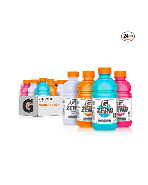 Paquete de 24 Gatorade Zero Sugar Thirst Quencher, paquete variado de cereza glaciar