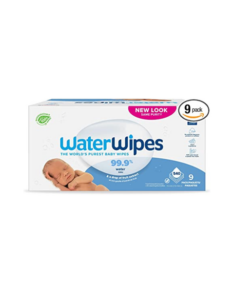 9 Packs of 60-Ct WaterWipes The World’s Purist Baby Wipes