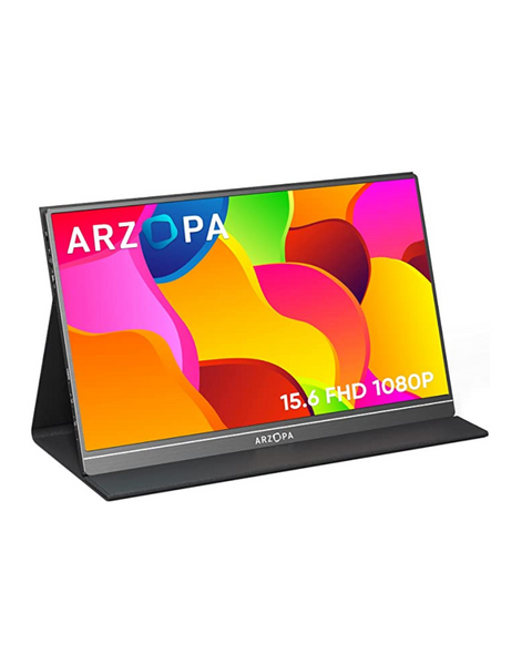 Monitor externo IPS portátil ARZOPA de 15,6" 1920 x 1080 60 Hz con cubierta