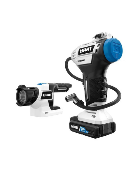 HART 20V Cordless Inflator & LED Light Kit w/ 1.5Ah Lithium-ion Battery & Charger