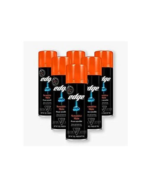 Paquete de 6 geles de afeitado para hombres Edge de 7 onzas con aloe para pieles sensibles