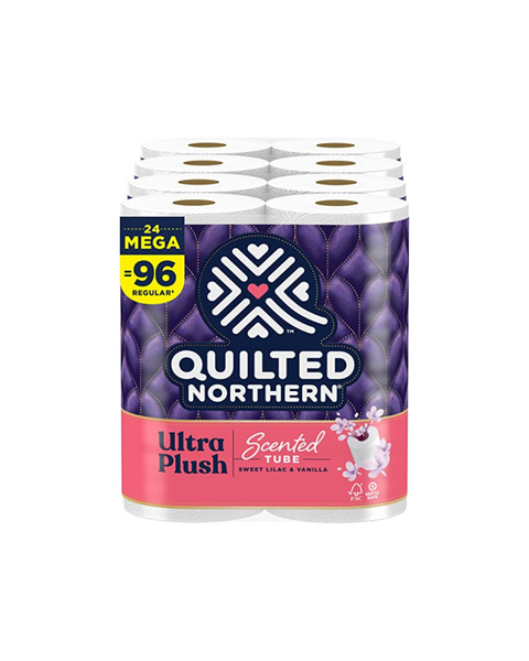 Mega rollos de papel higiénico acolchado Northern de 3 capas ultra felpa, 24 unidades