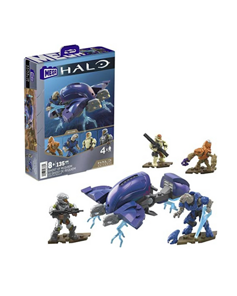 MEGA HALO Toys Vehicle Building Set, Ghost of Requiem Aircraft with 135 Pieces