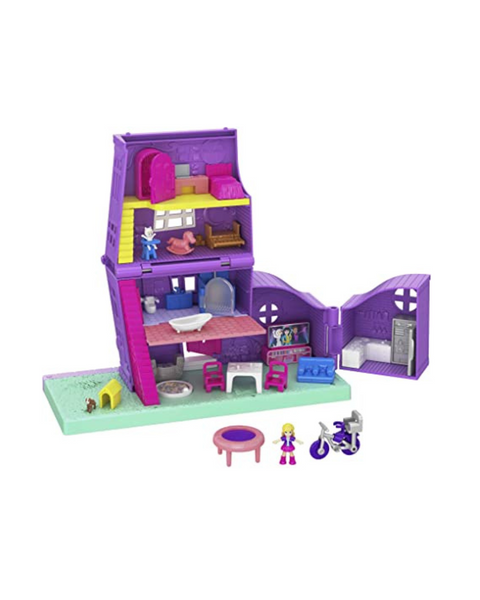 Polly Pocket Doll House with Micro Doll, Toy Bike & Furniture Accessories